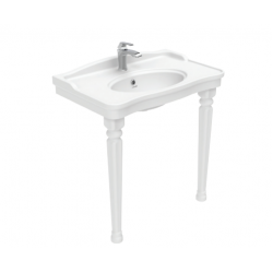 Νιπτήρας Μπάνιου Λευκός Πορσελάνης Creavit Antik AN080-00CB00E-0000 80x50 